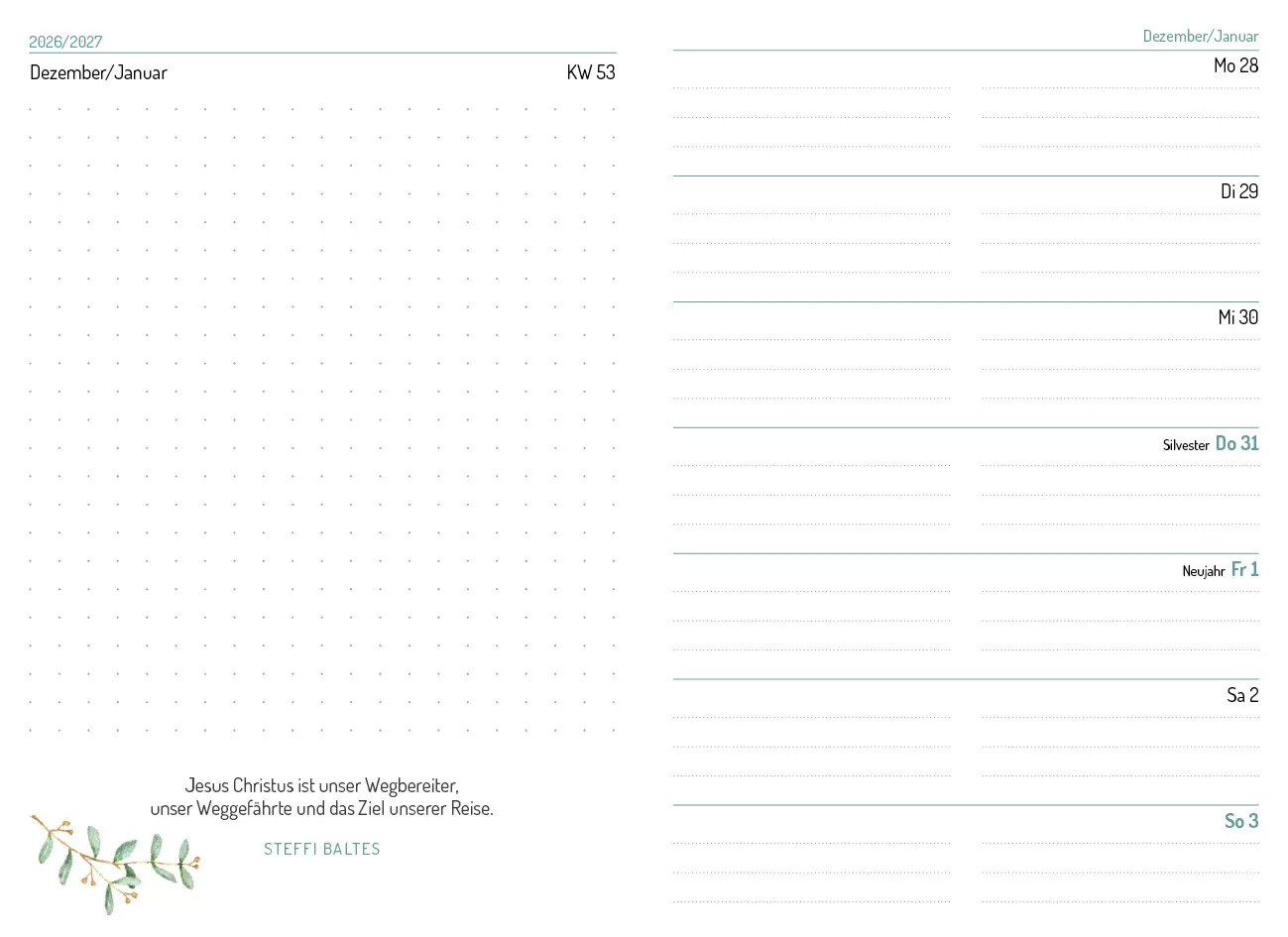 Bild: 9783963624933 | Meine Momente 2027 | Der Taschenkalender mit Jahreslosung | Baltes