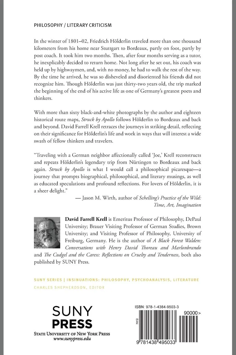Rückseite: 9781438495033 | Struck by Apollo | David Farrell Krell | Taschenbuch | Englisch | 2024