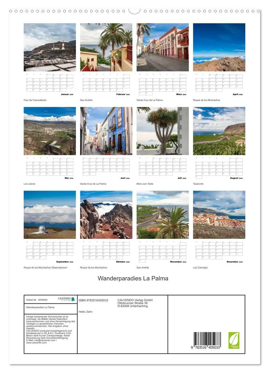 Bild: 9783516405033 | Wanderparadies La Palma (hochwertiger Premium Wandkalender 2026 DIN...