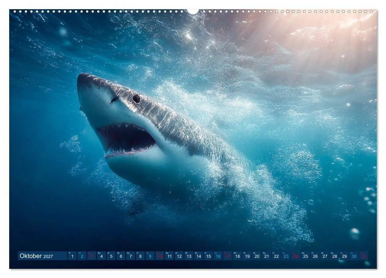 Bild: 9783516885033 | Hai Kalender - Mächtige Haie der Ozeane und geheimnisvollen...