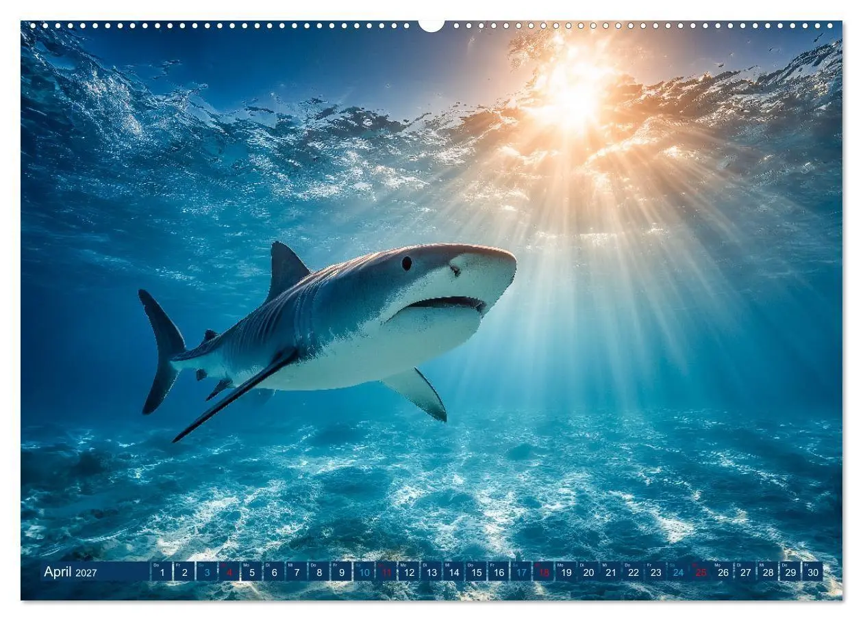 Bild: 9783516885033 | Hai Kalender - Mächtige Haie der Ozeane und geheimnisvollen...