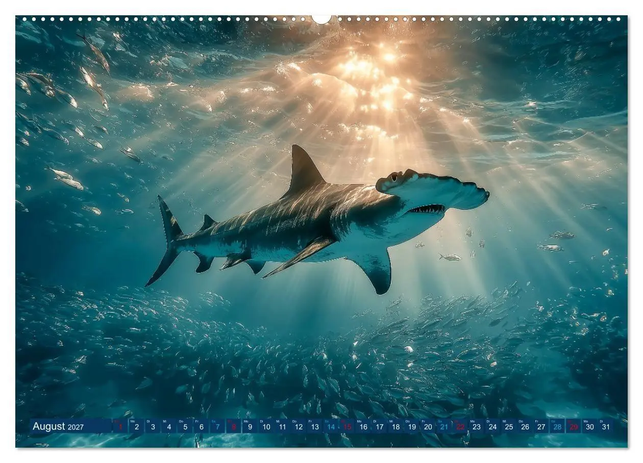 Bild: 9783516885033 | Hai Kalender - Mächtige Haie der Ozeane und geheimnisvollen...