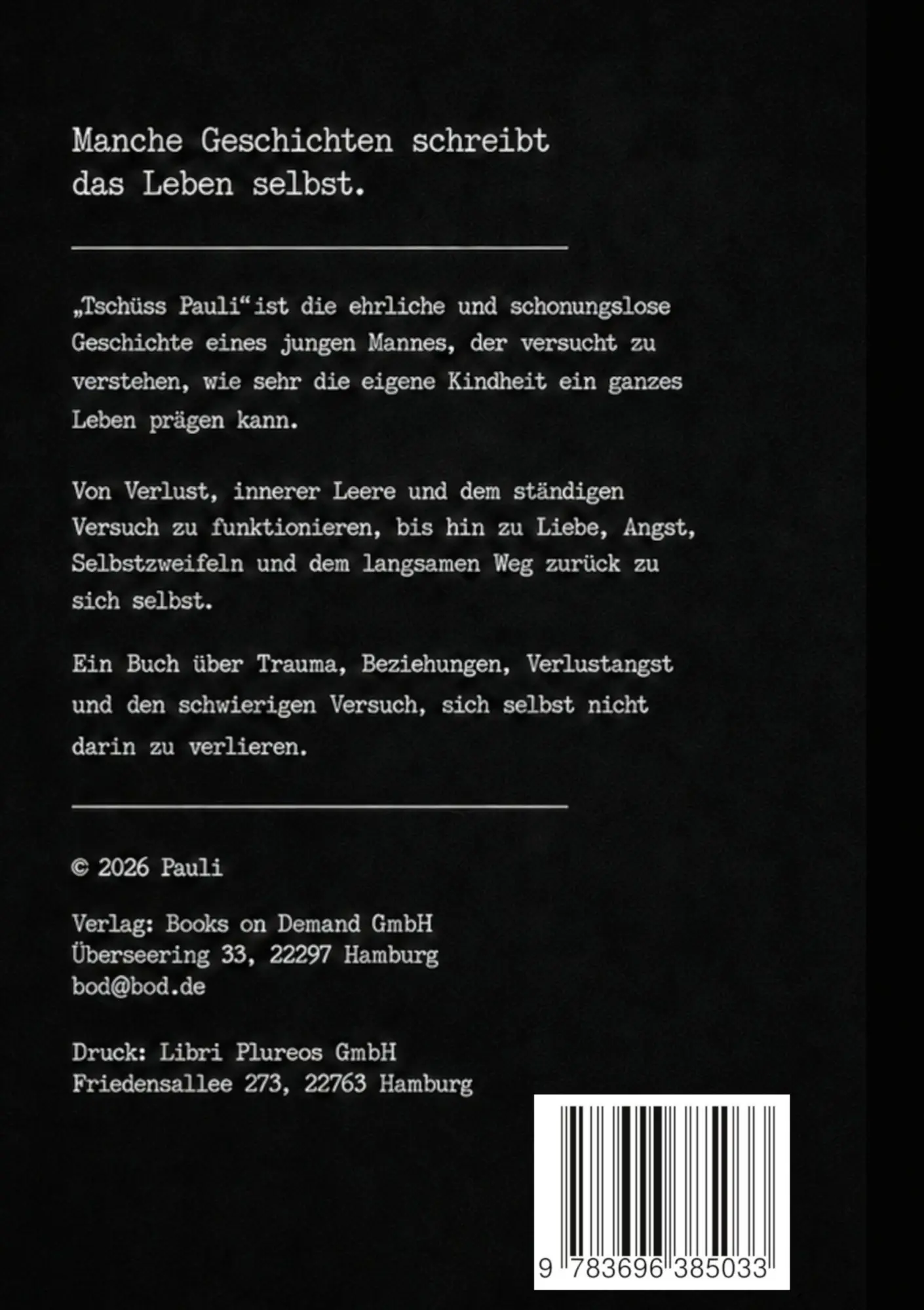Rückseite: 9783696385033 | Tschüss Pauli | Pauli | Taschenbuch | 50 S. | Deutsch | 2026