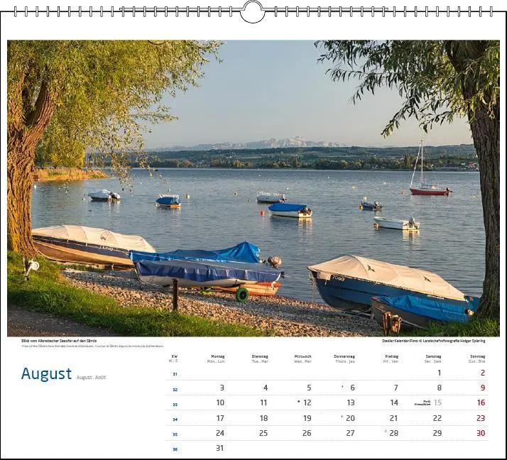 Bild: 9783861925033 | Malerischer Bodensee 2026 | Holger Spiering | Kalender | Spiralbindung