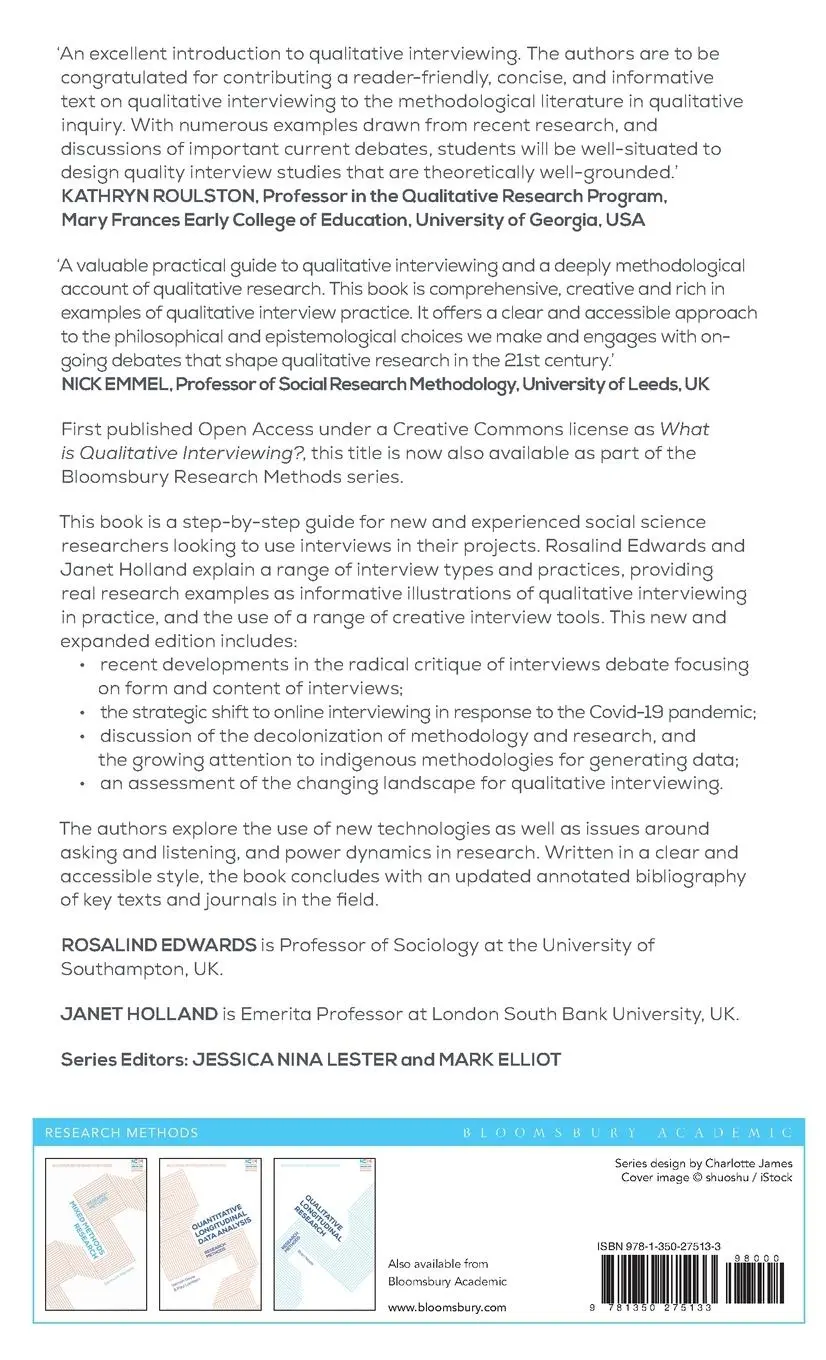 Rückseite: 9781350275133 | Qualitative Interviewing | Research Methods | Janet Holland (u. a.)