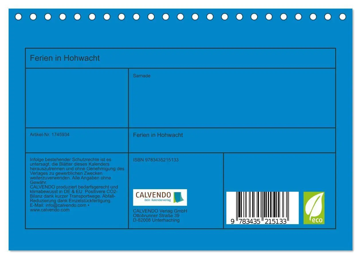 Bild: 9783435215133 | Ferien in Hohwacht (Tischkalender 2025 DIN A5 quer), CALVENDO...