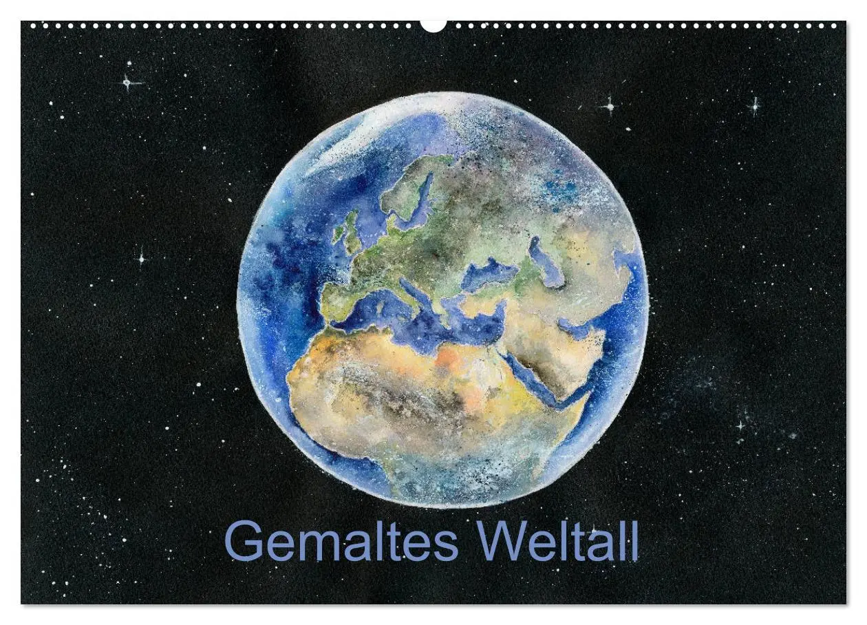 Cover: 9783457925133 | Gemaltes Weltall (Wandkalender 2026 DIN A2 quer), CALVENDO...