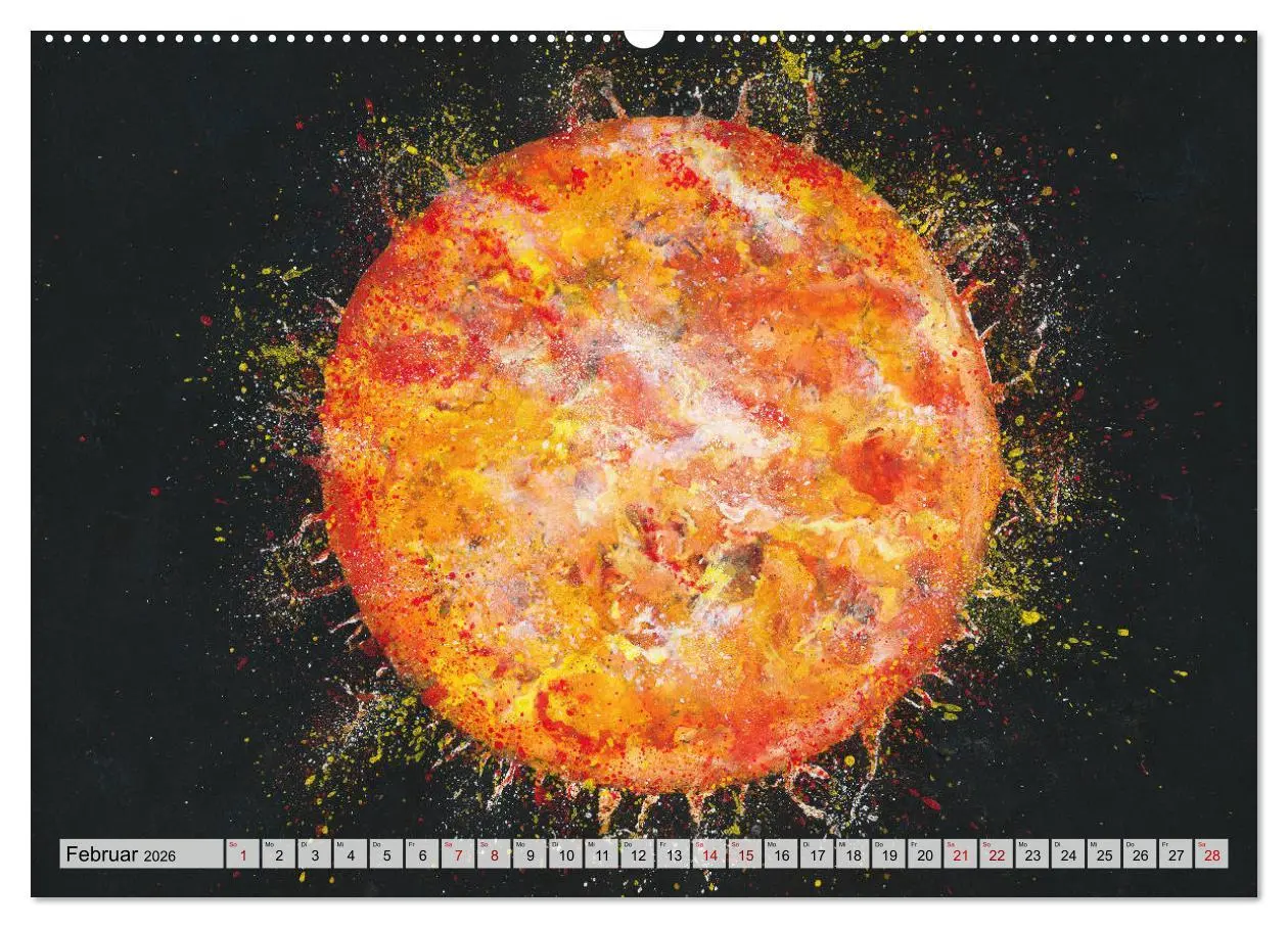 Bild: 9783457925133 | Gemaltes Weltall (Wandkalender 2026 DIN A2 quer), CALVENDO...