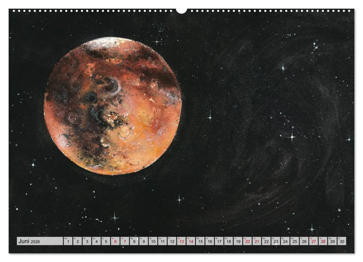Bild: 9783457925133 | Gemaltes Weltall (Wandkalender 2026 DIN A2 quer), CALVENDO...