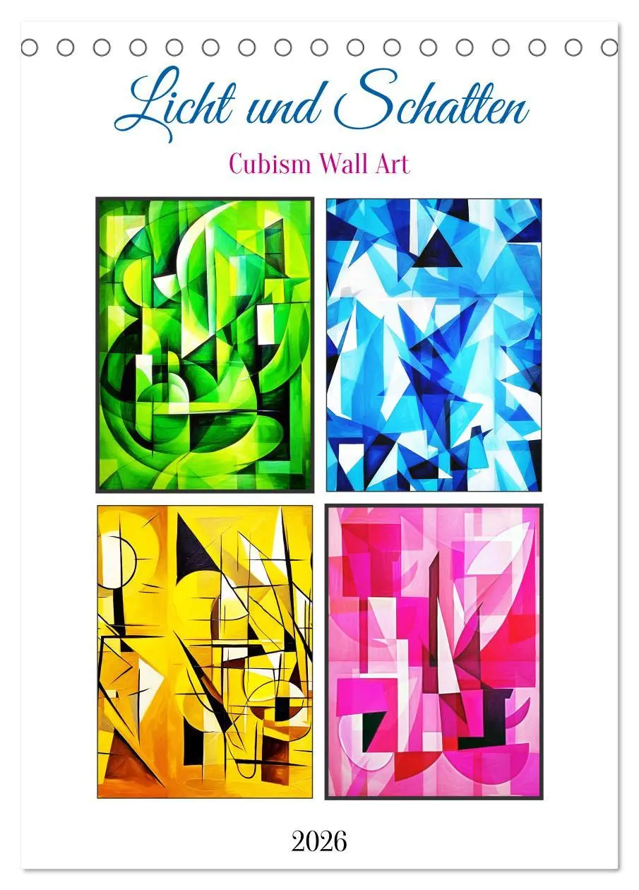 Cover: 9783516255133 | Licht und Schatten . Cubism Wall Art (Tischkalender 2026 DIN A5...