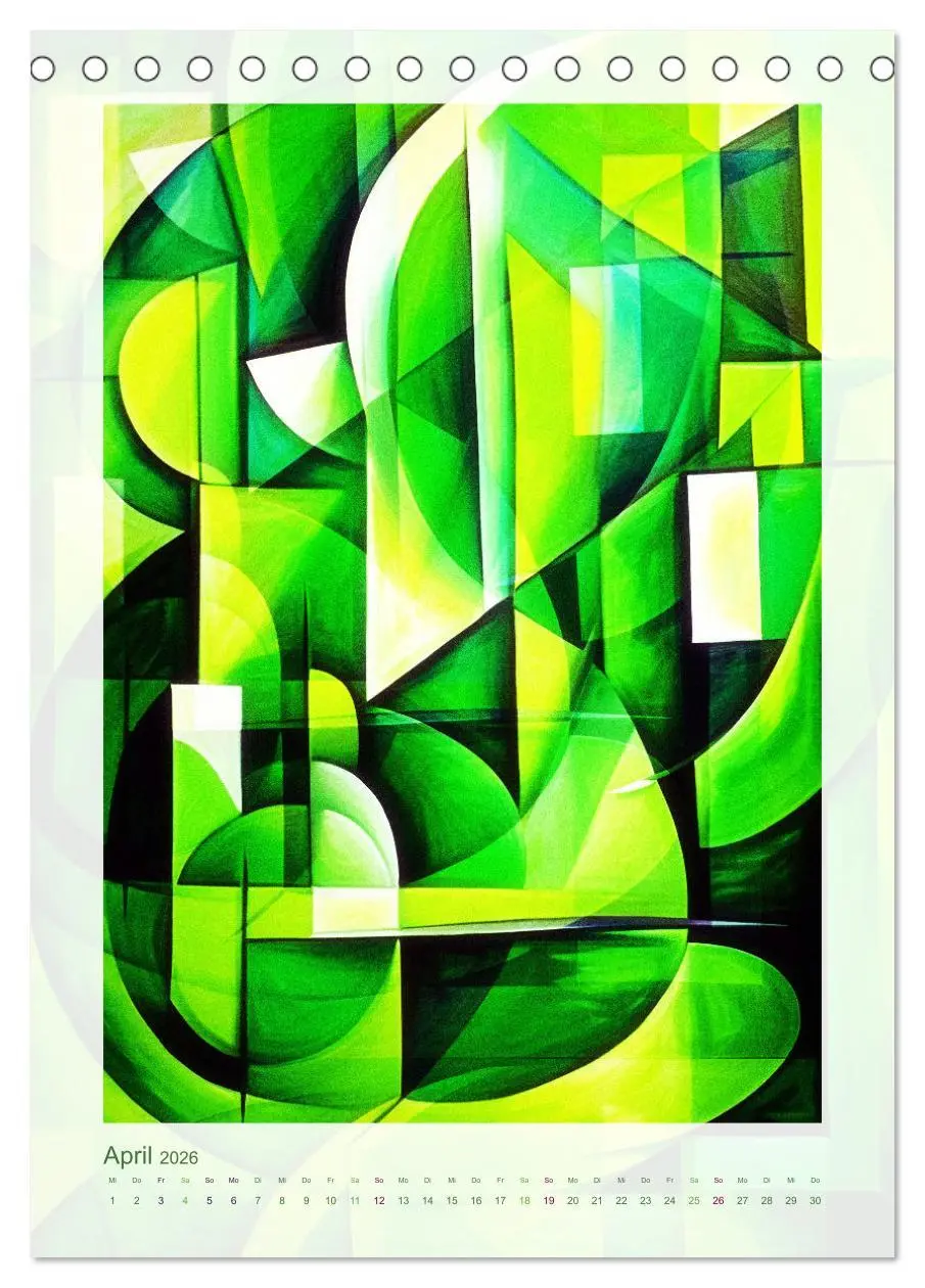 Bild: 9783516255133 | Licht und Schatten . Cubism Wall Art (Tischkalender 2026 DIN A5...