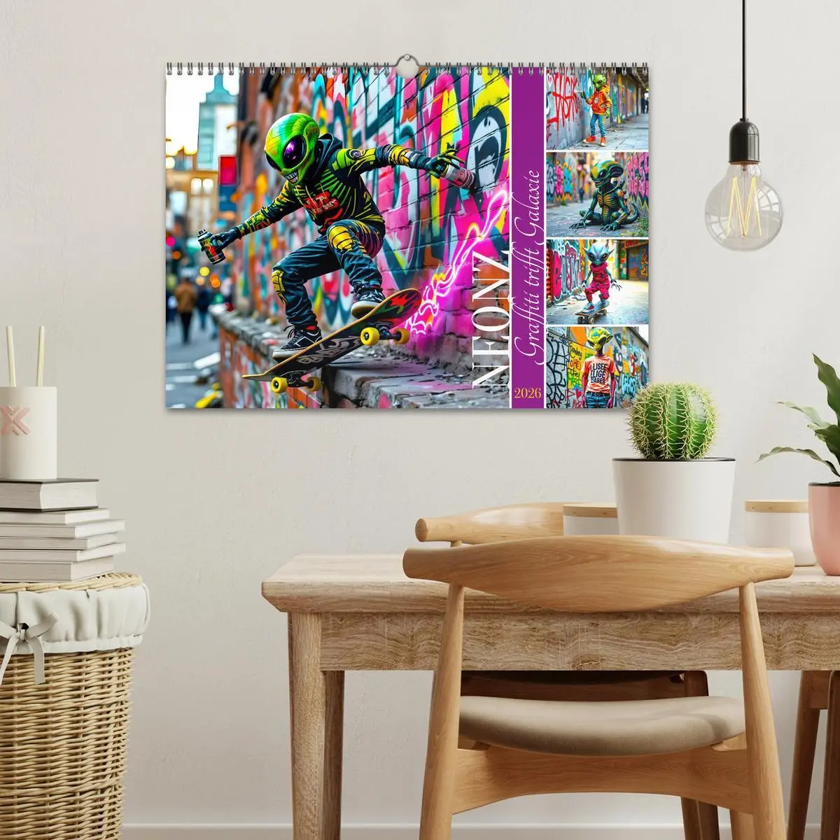 Bild: 9783516635133 | NEONZ - Graffiti trifft Galaxie (Wandkalender 2026 DIN A3 quer),...