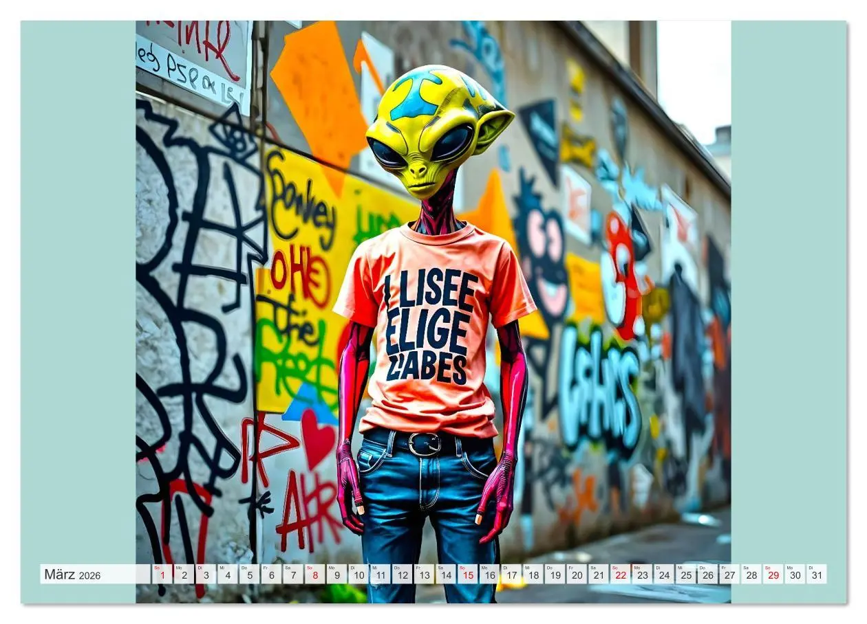 Bild: 9783516635133 | NEONZ - Graffiti trifft Galaxie (Wandkalender 2026 DIN A3 quer),...