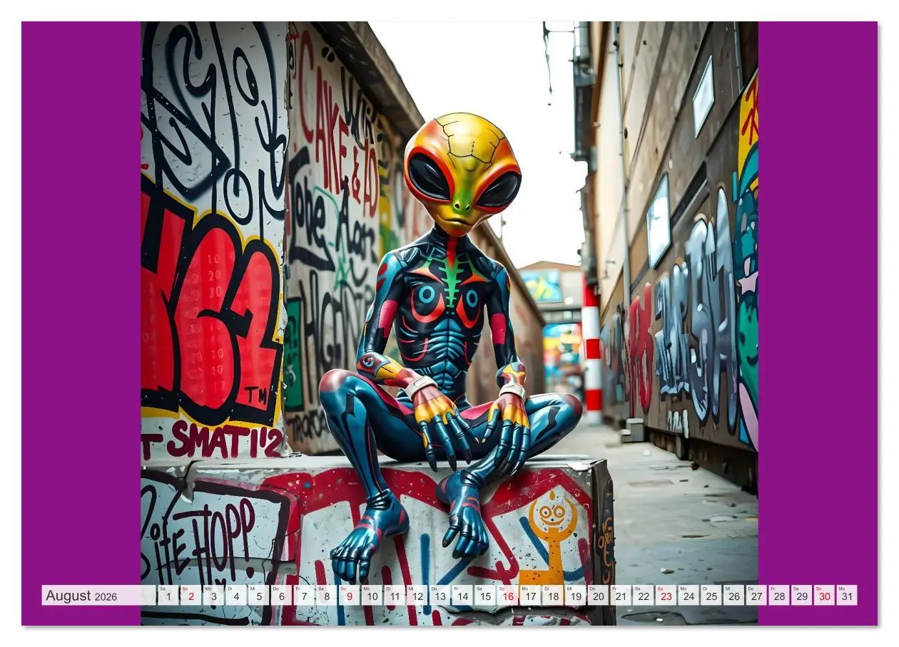 Bild: 9783516635133 | NEONZ - Graffiti trifft Galaxie (Wandkalender 2026 DIN A3 quer),...