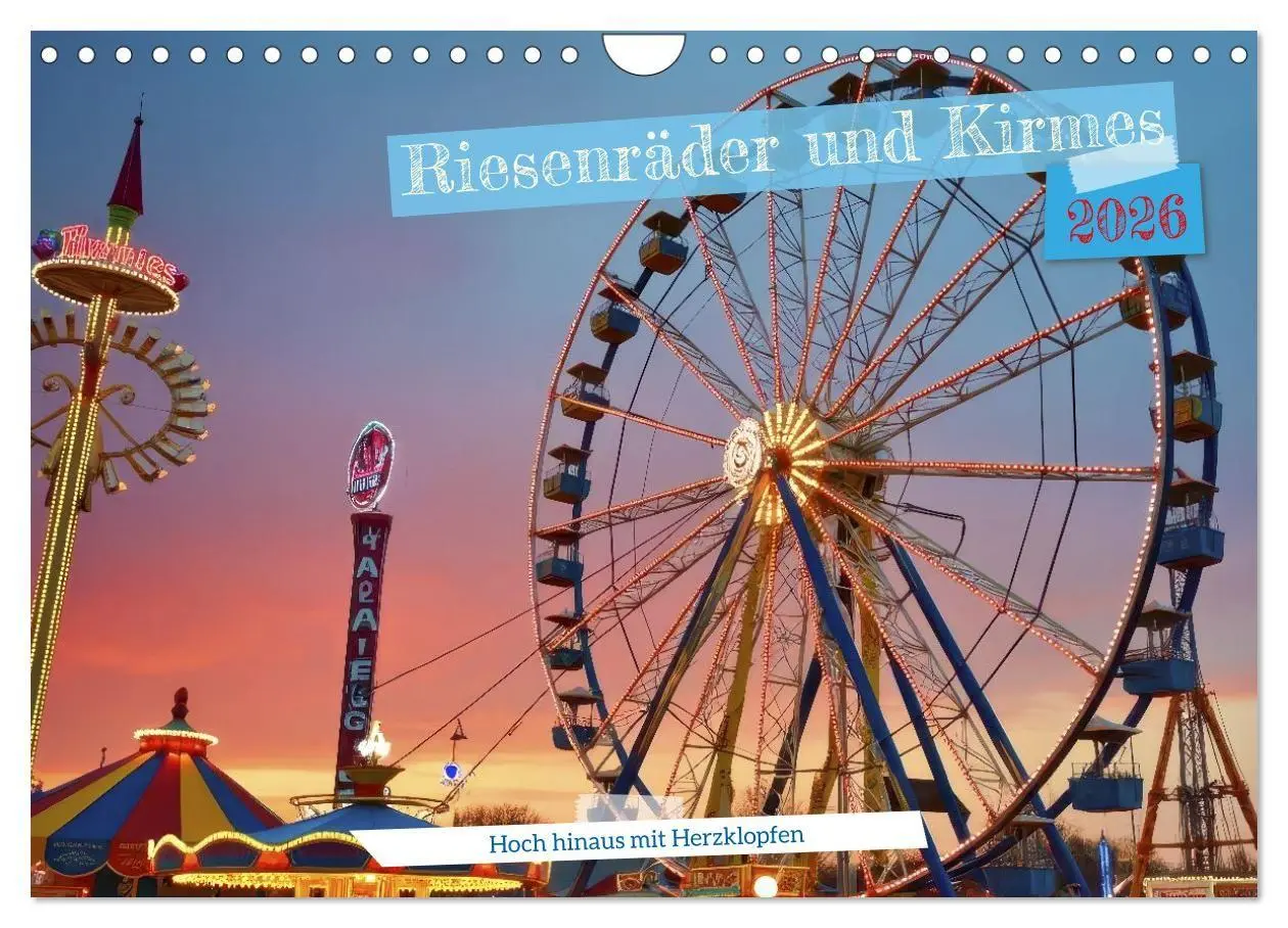 Cover: 9783516705133 | Riesenräder und Kirmes (Wandkalender 2026 DIN A4 quer), CALVENDO...