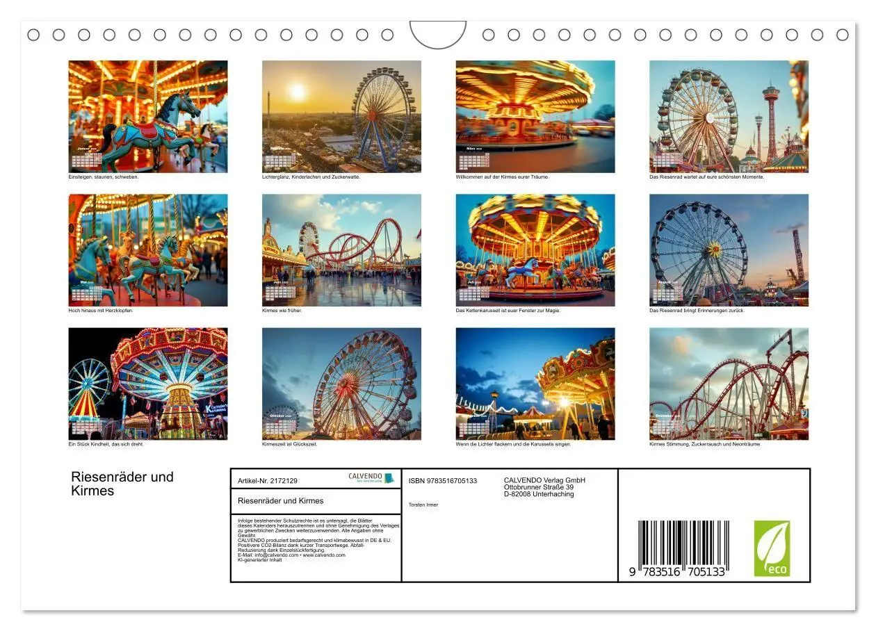 Bild: 9783516705133 | Riesenräder und Kirmes (Wandkalender 2026 DIN A4 quer), CALVENDO...