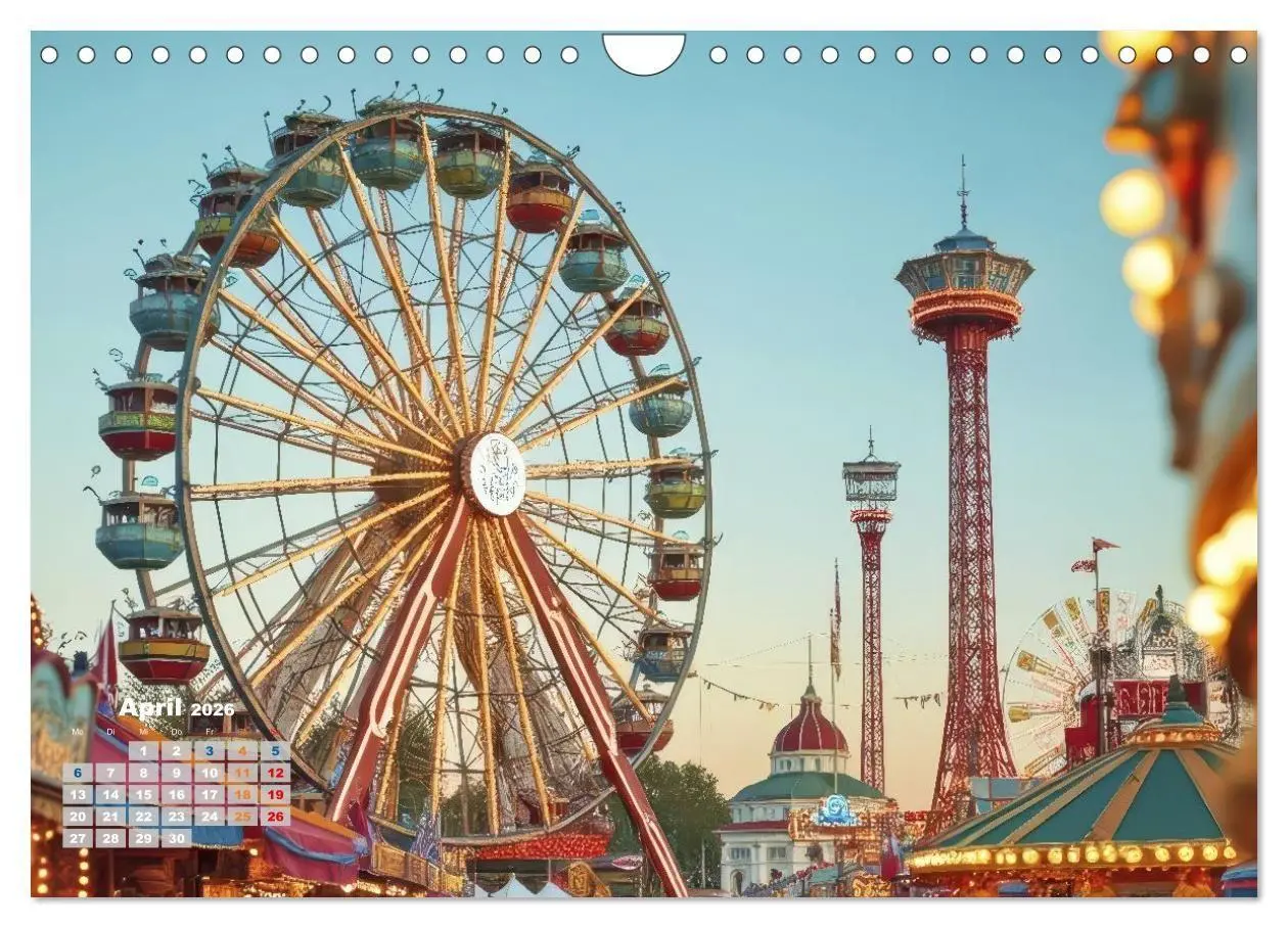 Bild: 9783516705133 | Riesenräder und Kirmes (Wandkalender 2026 DIN A4 quer), CALVENDO...