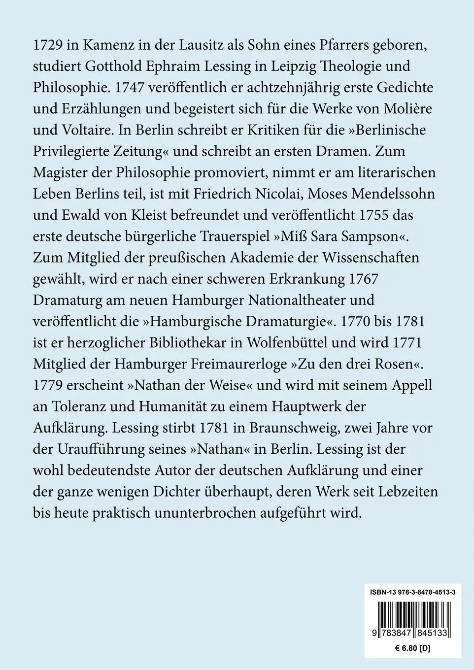 Rückseite: 9783847845133 | Gespräche für Freimaurer (Großdruck) | Ernst und Falk | Lessing | Buch