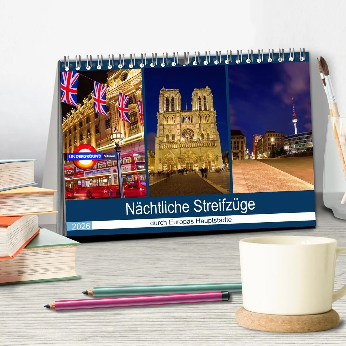 Bild: 9783457775233 | Nächtliche Streifzüge durch Europas Hauptstädte (Tischkalender 2026...