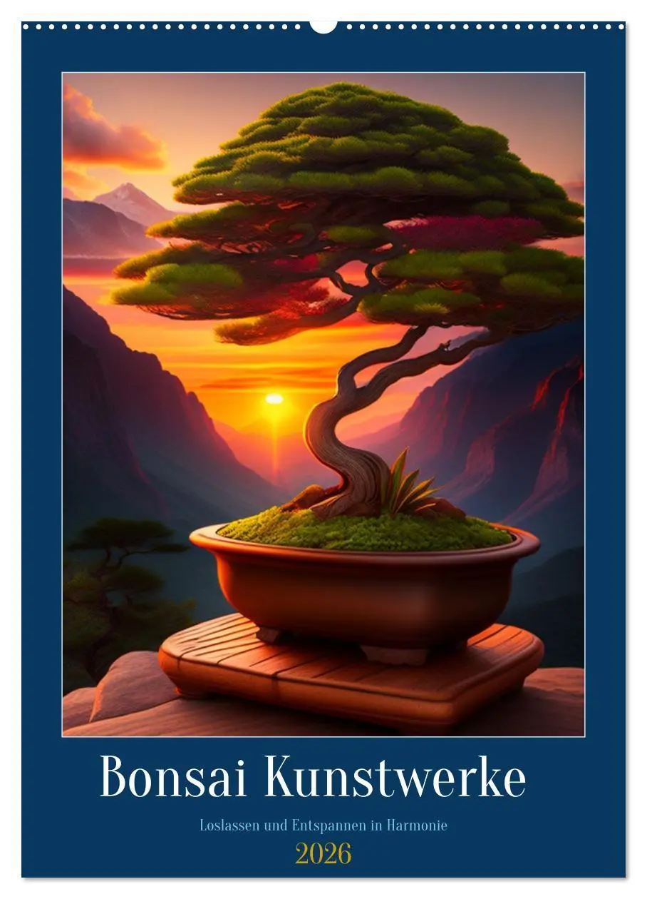 Cover: 9783516315233 | Bonsai Kunstwerke (Wandkalender 2026 DIN A2 hoch), CALVENDO...