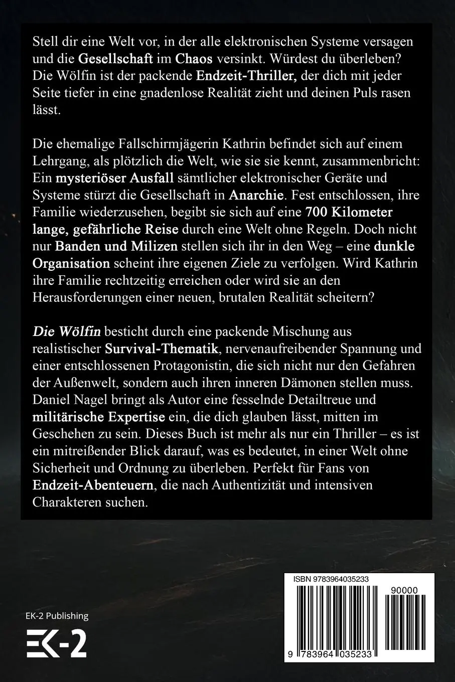 Rückseite: 9783964035233 | Die Wölfin | Kein Weg zu weit | Daniel Nagel | Taschenbuch | Deutsch
