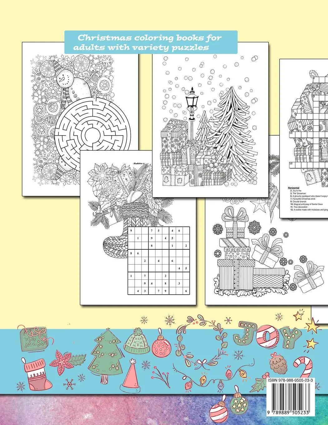 Rückseite: 9789889505233 | CHRISTMAS puzzle books for adults and coloring. Variety puzzle...