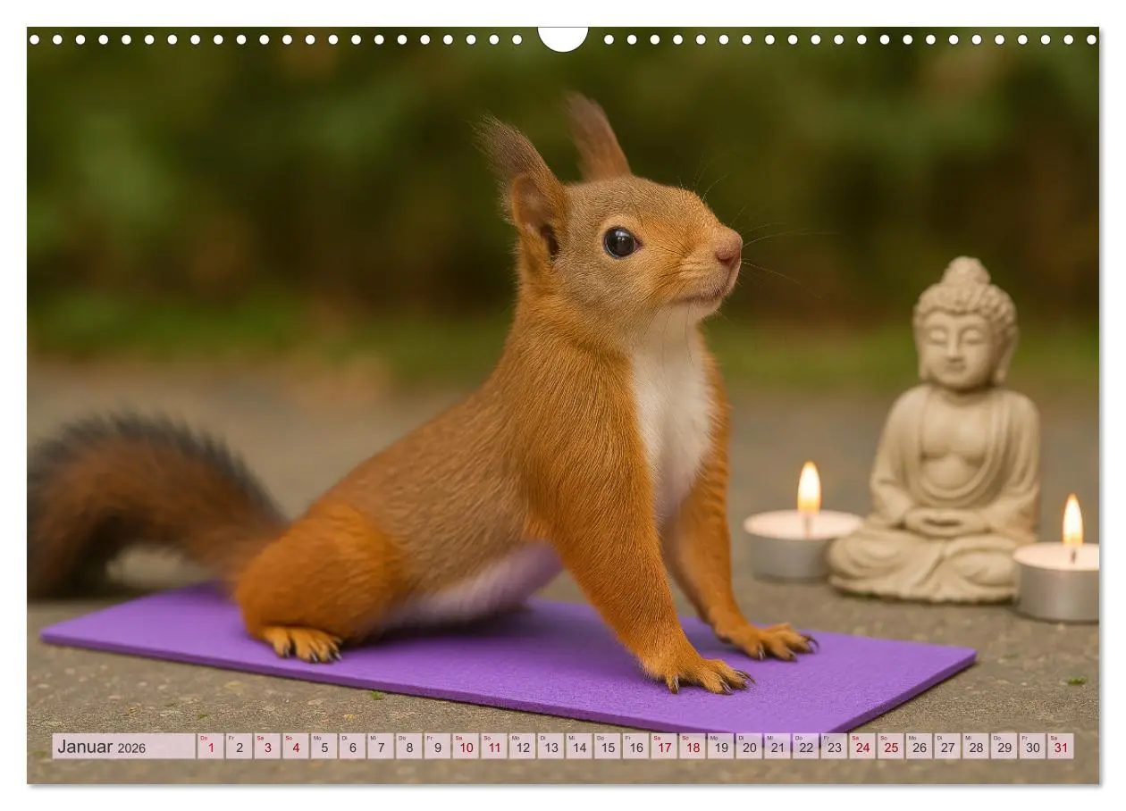 Bild: 9783516235333 | Die geheime Welt der Eichhörnchen (Wandkalender 2026 DIN A3 quer),...
