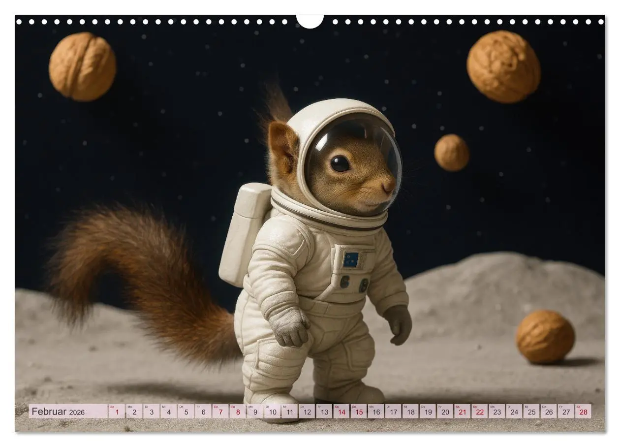 Bild: 9783516235333 | Die geheime Welt der Eichhörnchen (Wandkalender 2026 DIN A3 quer),...