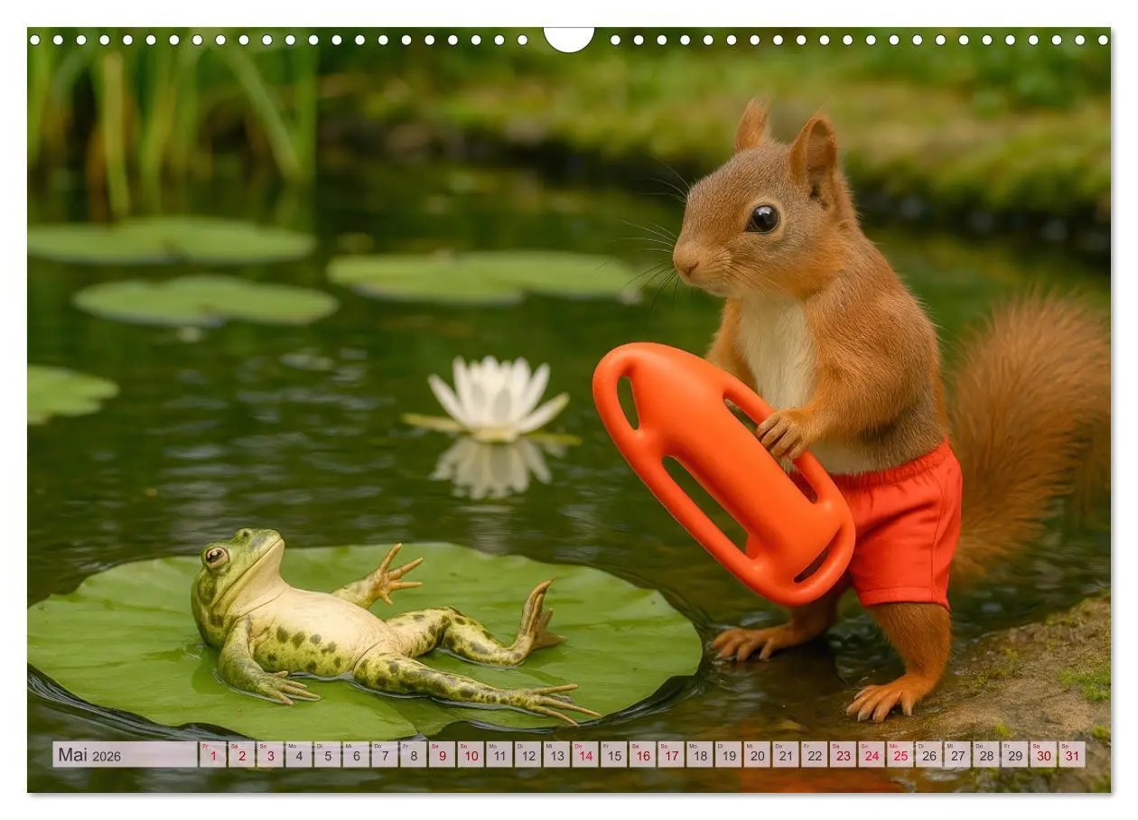 Bild: 9783516235333 | Die geheime Welt der Eichhörnchen (Wandkalender 2026 DIN A3 quer),...