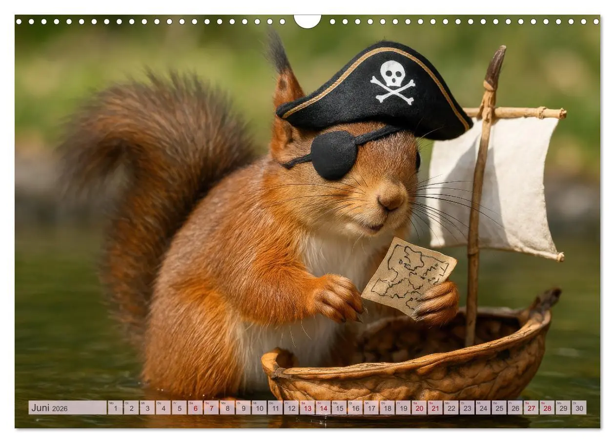Bild: 9783516235333 | Die geheime Welt der Eichhörnchen (Wandkalender 2026 DIN A3 quer),...