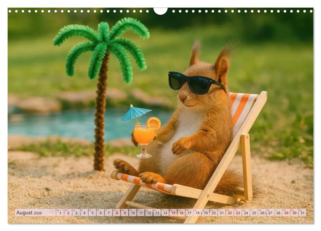 Bild: 9783516235333 | Die geheime Welt der Eichhörnchen (Wandkalender 2026 DIN A3 quer),...