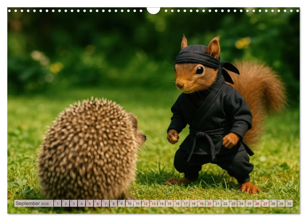 Bild: 9783516235333 | Die geheime Welt der Eichhörnchen (Wandkalender 2026 DIN A3 quer),...