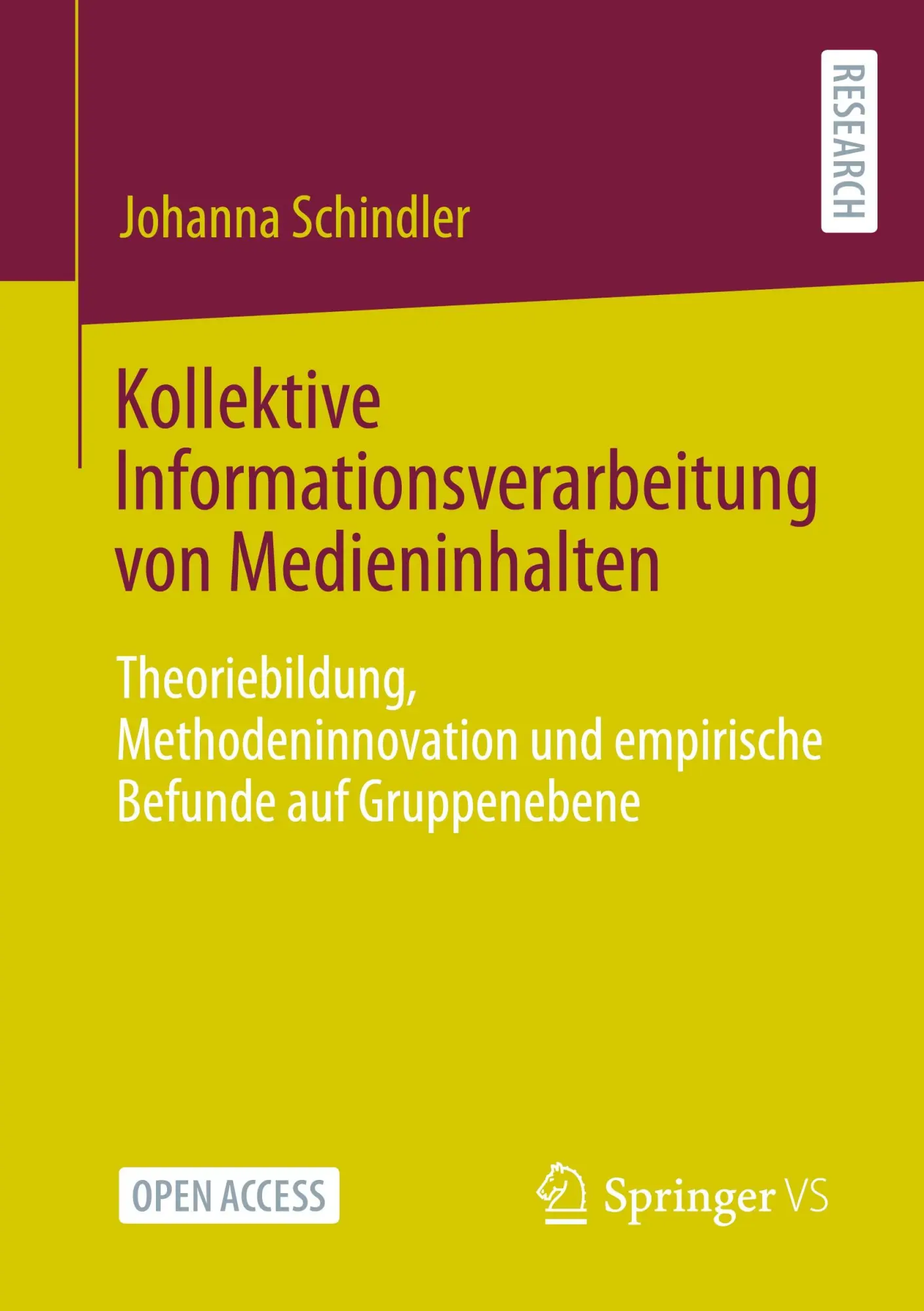 Cover: 9783658425333 | Kollektive Informationsverarbeitung von Medieninhalten | Schindler