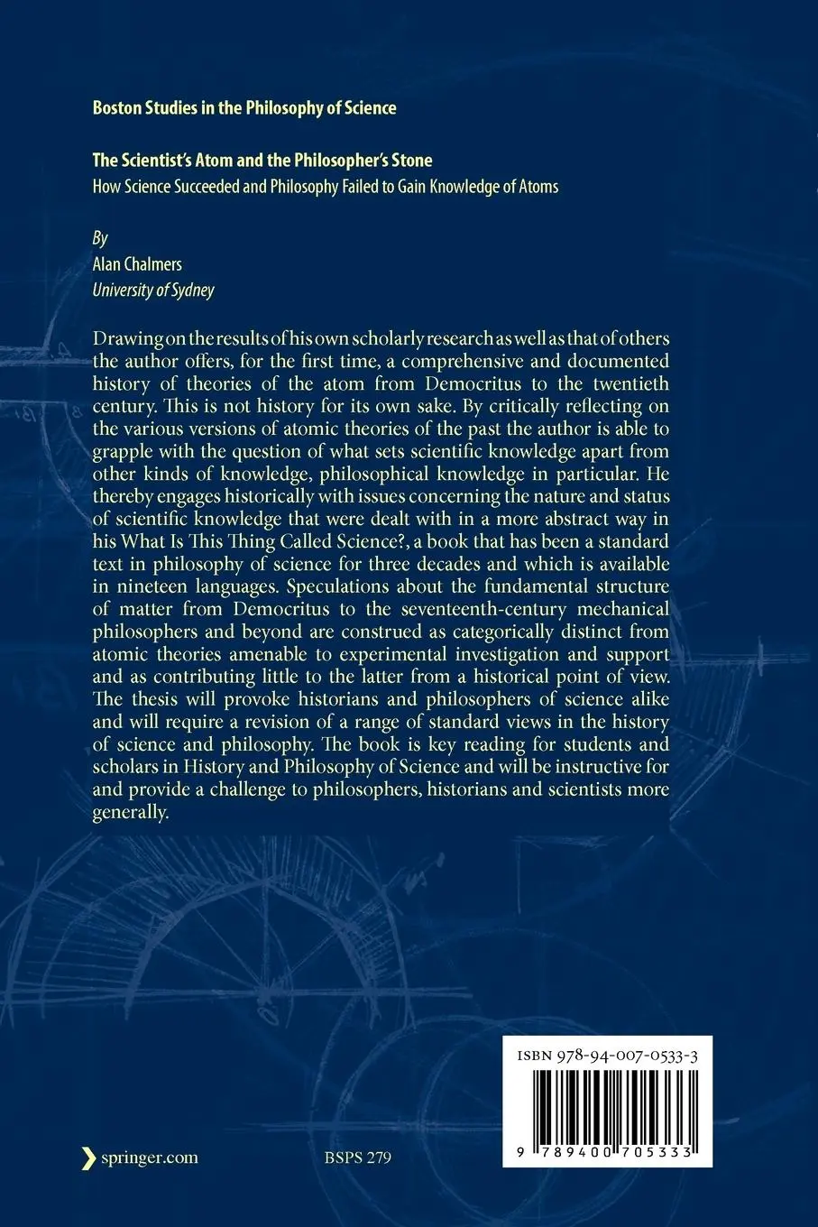 Rückseite: 9789400705333 | The Scientist's Atom and the Philosopher's Stone | Alan Chalmers | xii