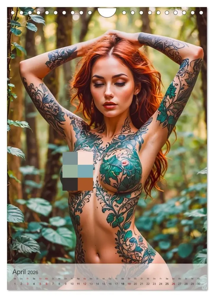 Bild: 9783516605433 | Verführerische Momente - Sommer, Haut und Tattoos (Wandkalender...