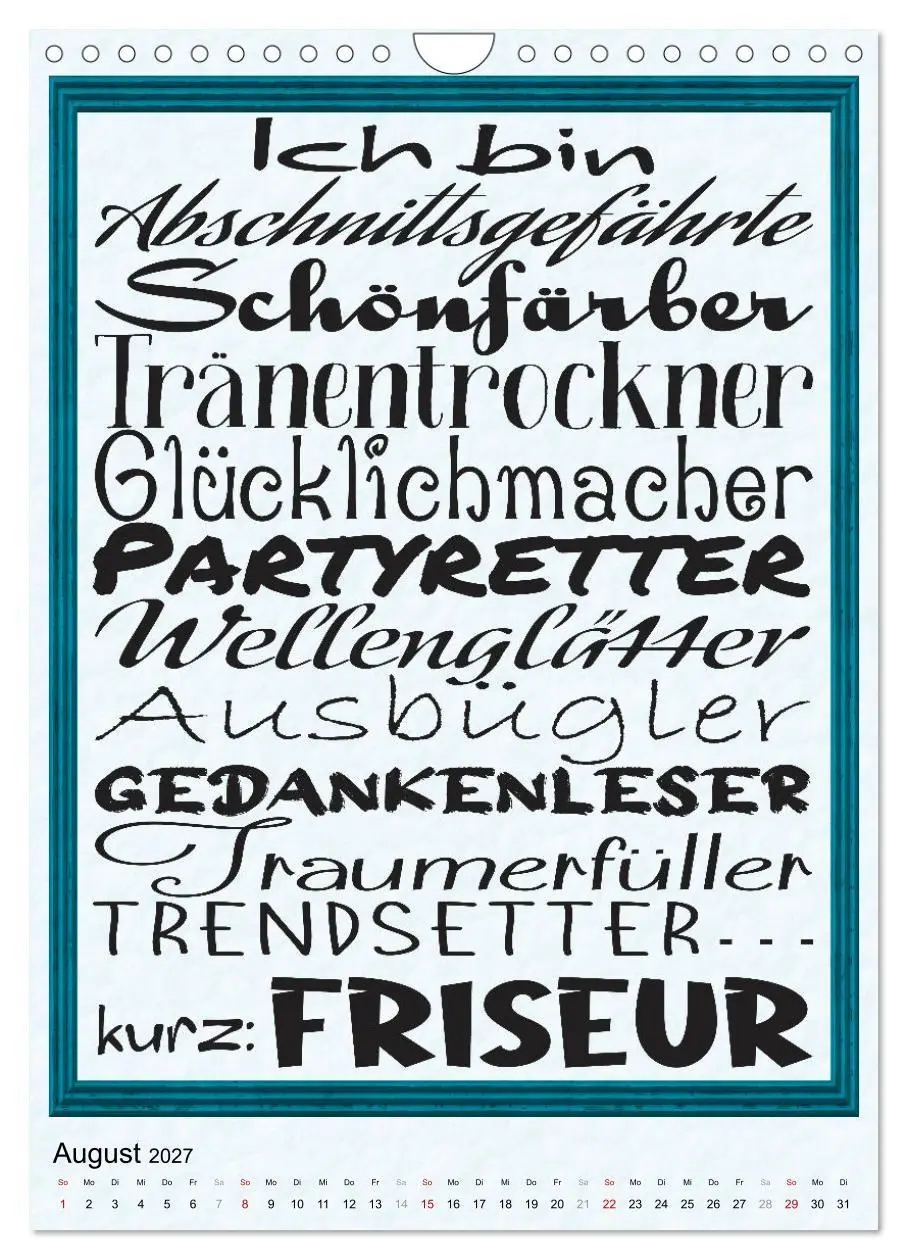 Bild: 9783569485433 | Friseur-Sprüche (Wandkalender 2027 DIN A4 hoch), CALVENDO...