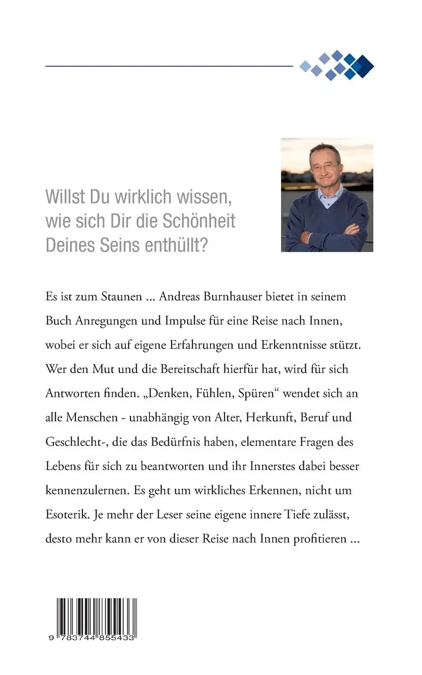 Rückseite: 9783744855433 | Denken, Fühlen, Spüren | Eine Reise nach Innen | Andreas Burnhauser