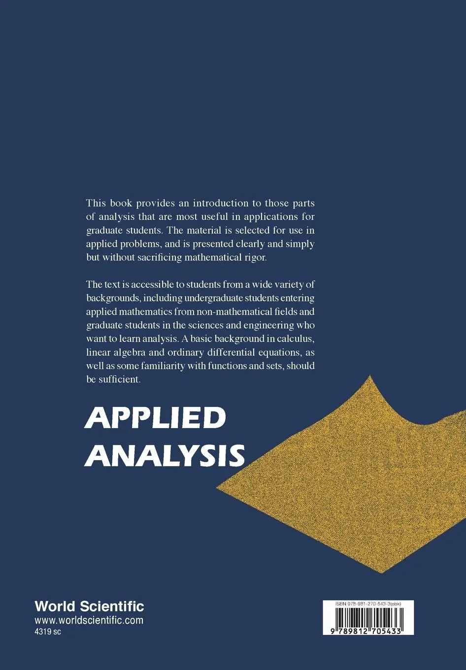 Rückseite: 9789812705433 | APPLIED ANALYSIS | John K Hunter &amp; Bruno Nachtergaele | Taschenbuch