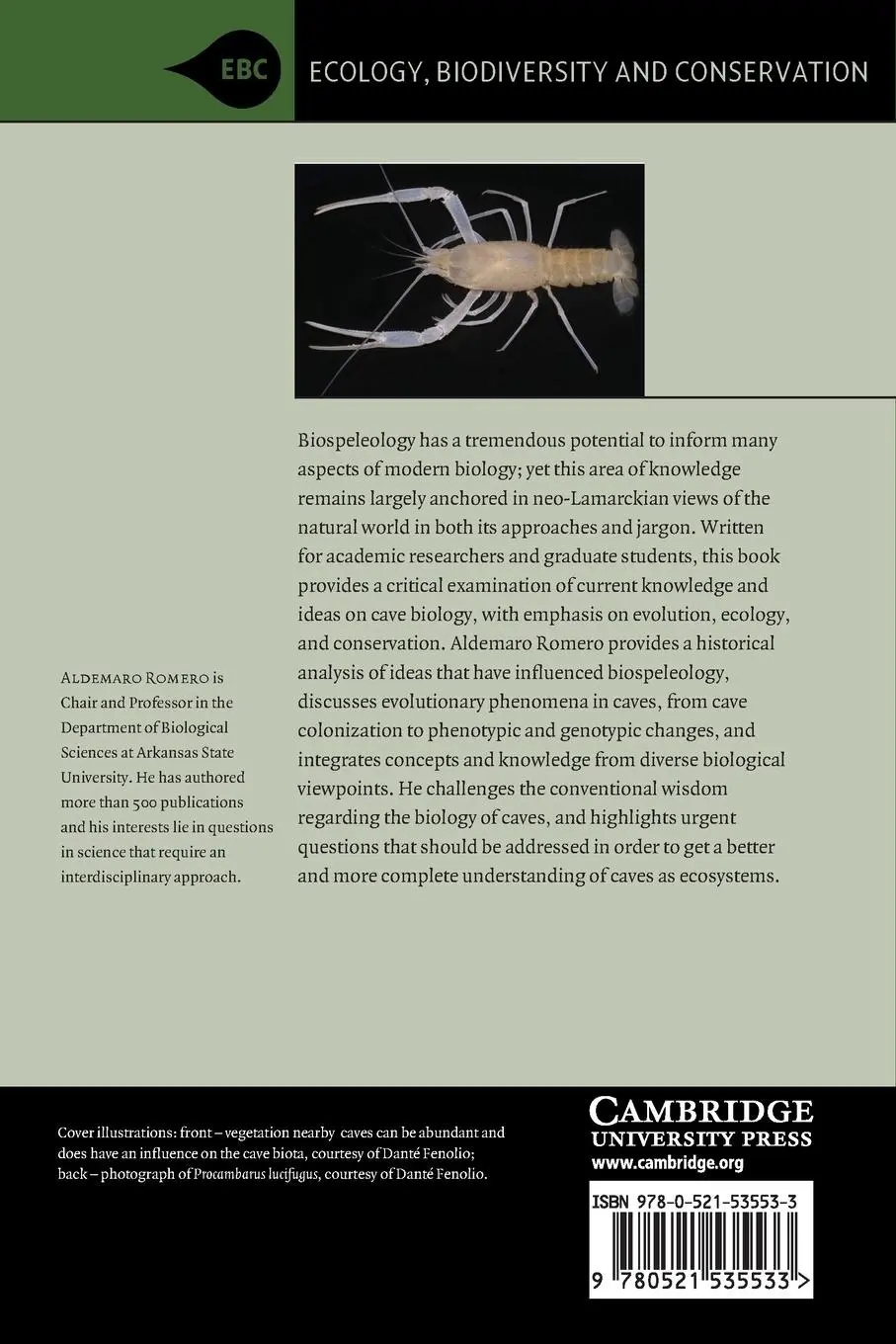 Rückseite: 9780521535533 | Cave Biology | Aldemaro Romero | Taschenbuch | Englisch | 2009