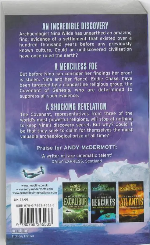 Rückseite: 9780755345533 | The Covenant of Genesis (Wilde/Chase 4) | Andy McDermott | Taschenbuch