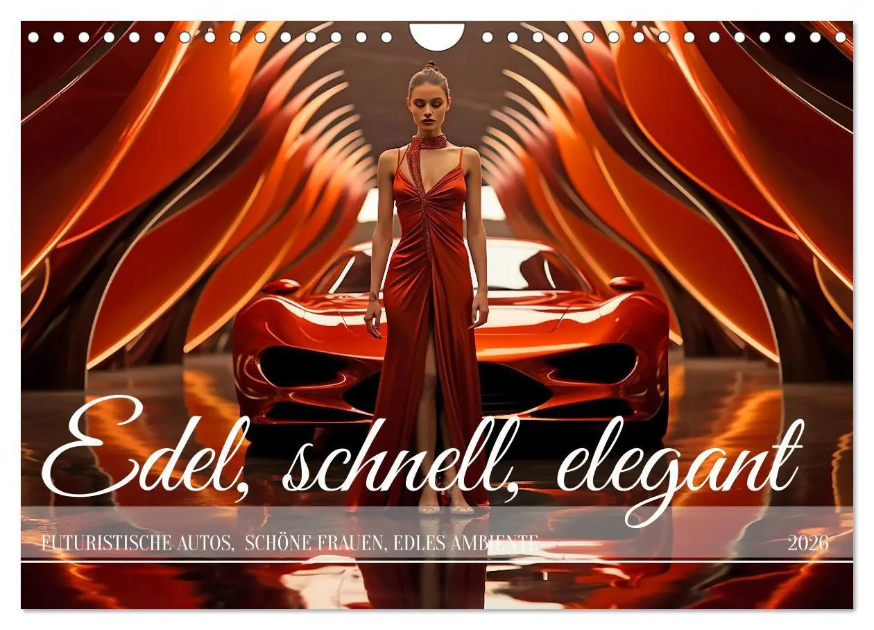 Cover: 9783457365533 | Edel, schnell, elegant (Wandkalender 2026 DIN A4 quer), CALVENDO...