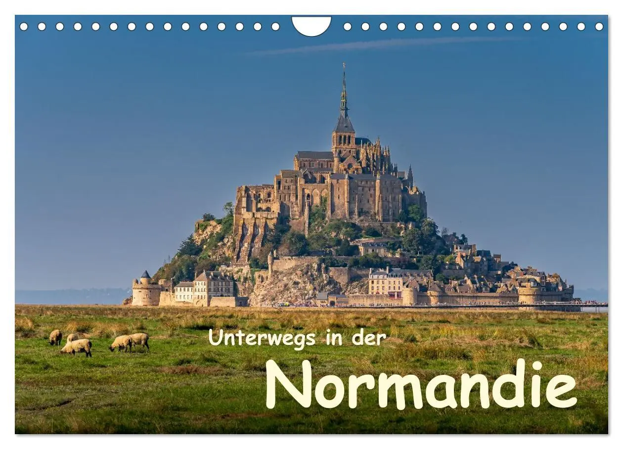 Cover: 9783516215533 | Unterwegs in der Normandie (Wandkalender 2026 DIN A4 quer),...