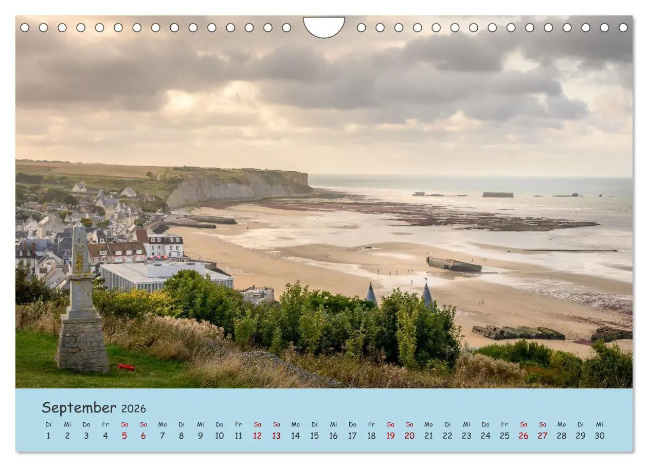 Bild: 9783516215533 | Unterwegs in der Normandie (Wandkalender 2026 DIN A4 quer),...