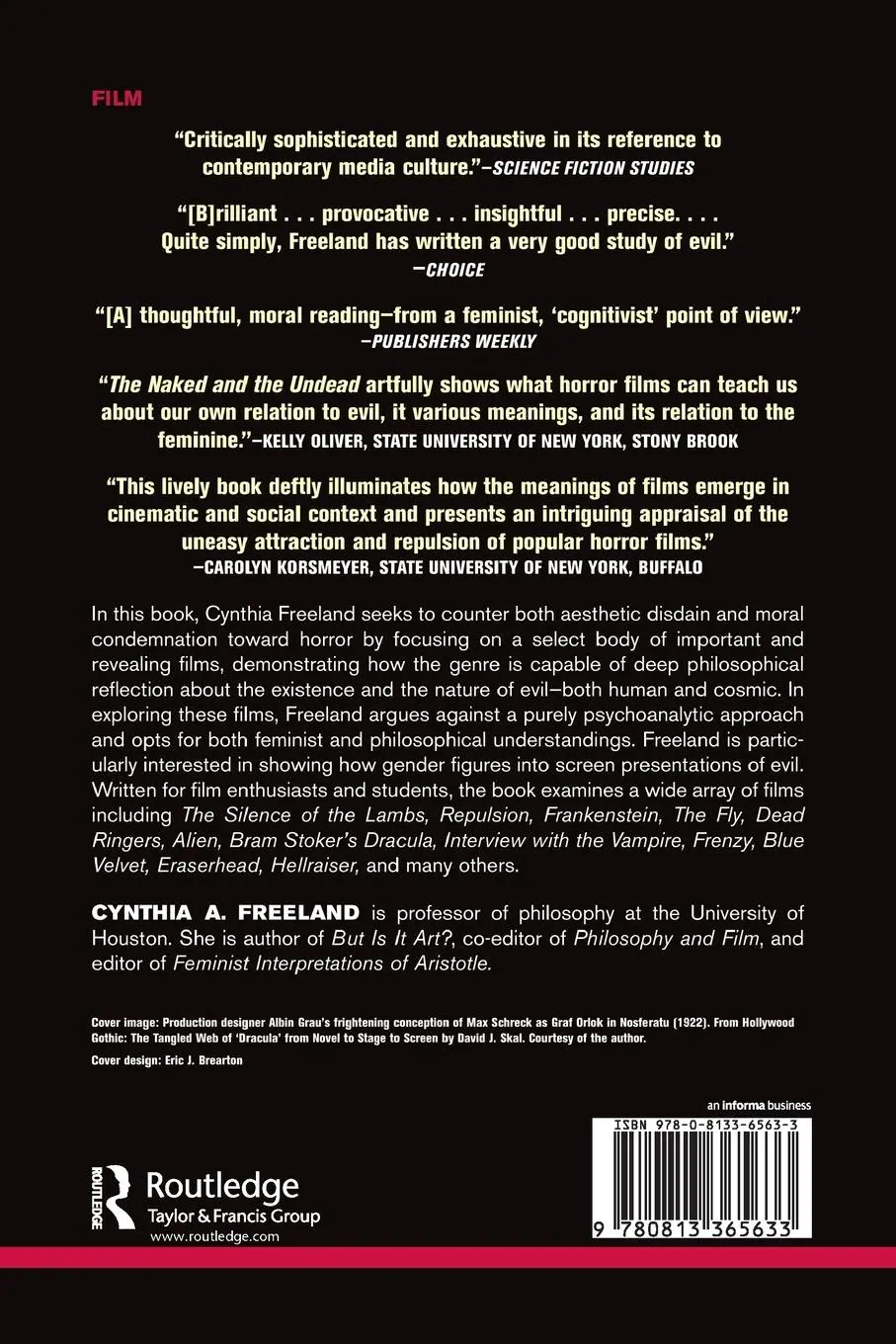 Rückseite: 9780813365633 | The Naked And The Undead | Evil And The Appeal Of Horror | Freeland