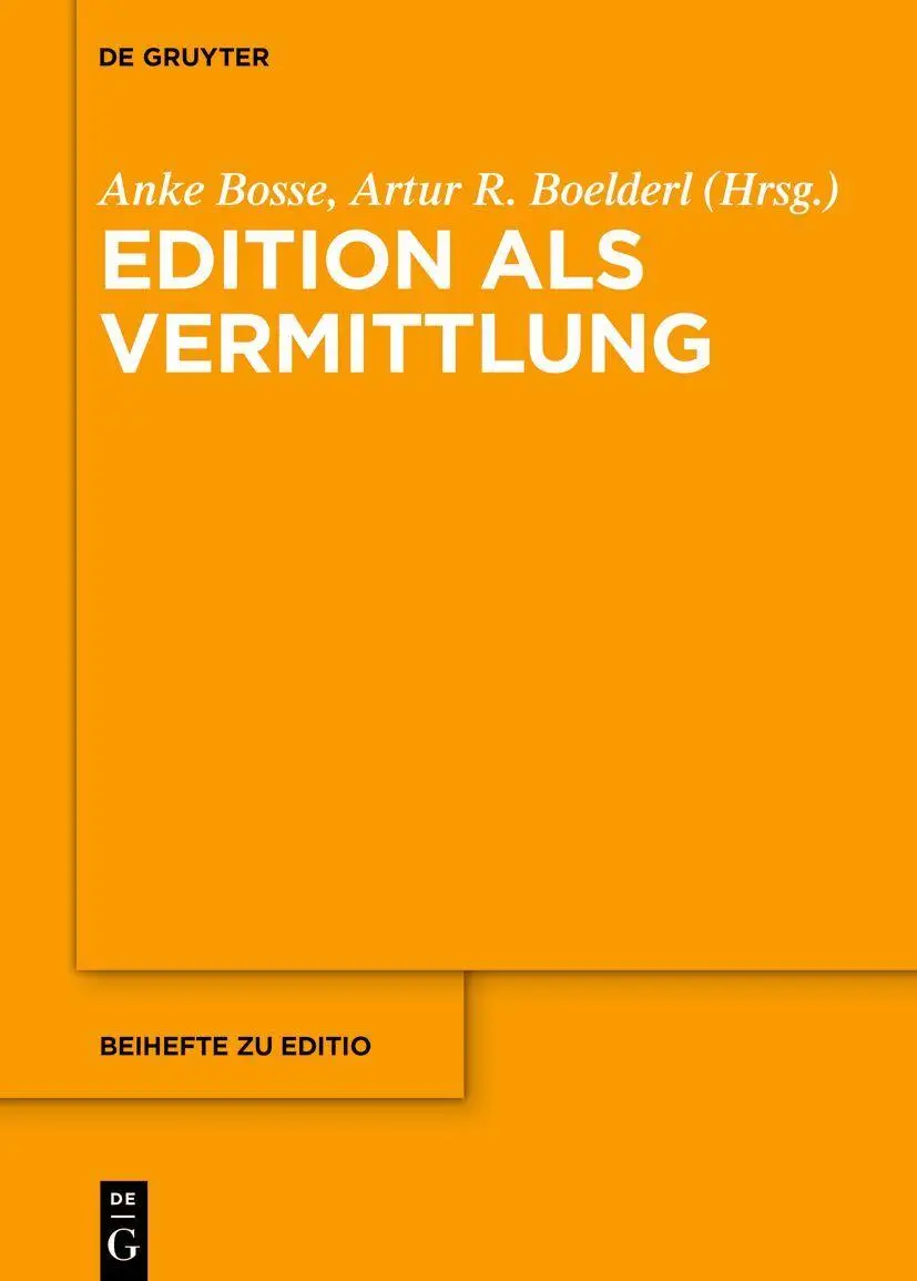 Edition als Vermittlung - Neuware