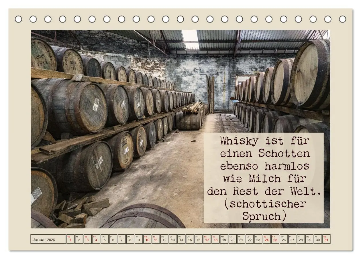 Bild: 9783457425633 | Weise Whisky-Worte (Tischkalender 2026 DIN A5 quer), CALVENDO...