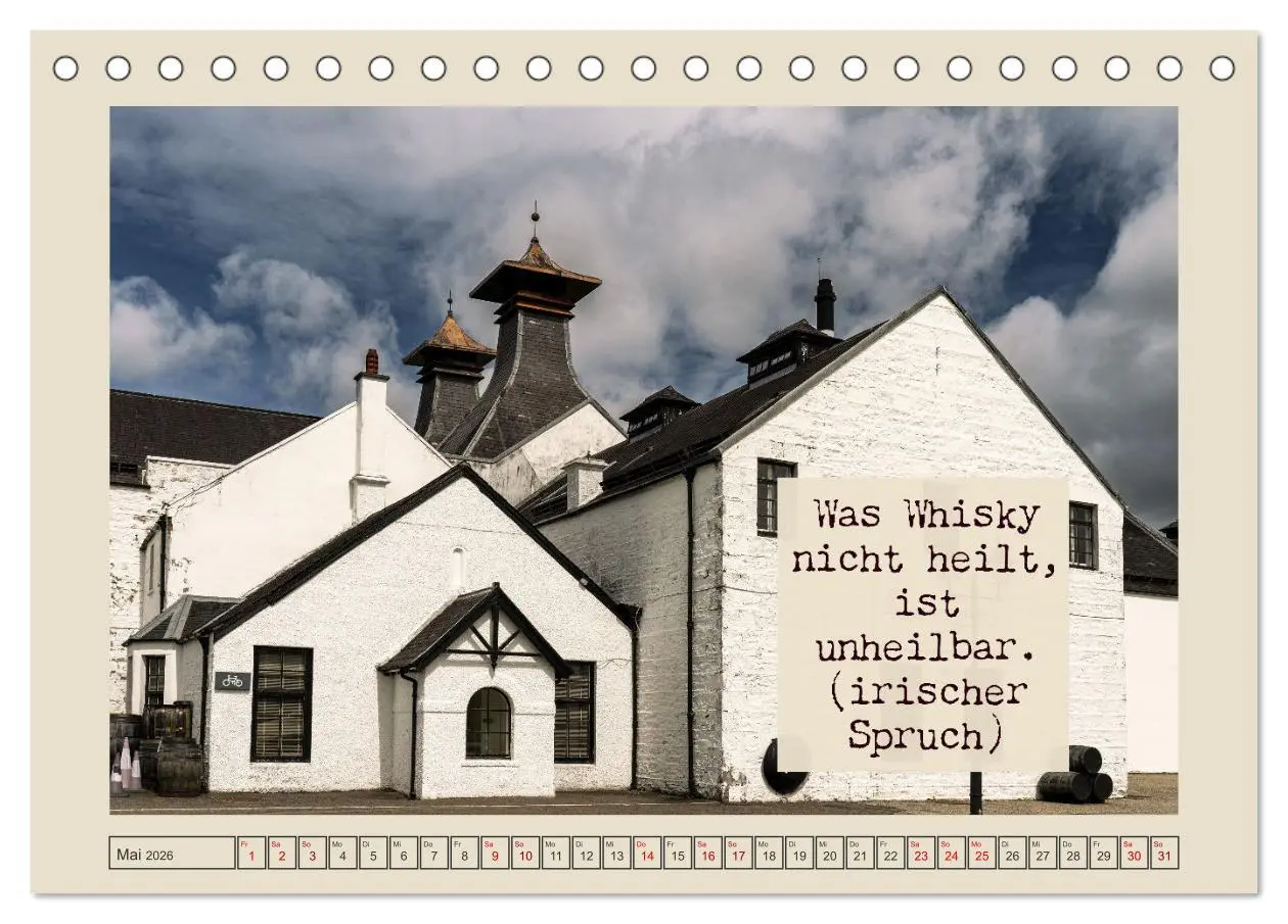 Bild: 9783457425633 | Weise Whisky-Worte (Tischkalender 2026 DIN A5 quer), CALVENDO...