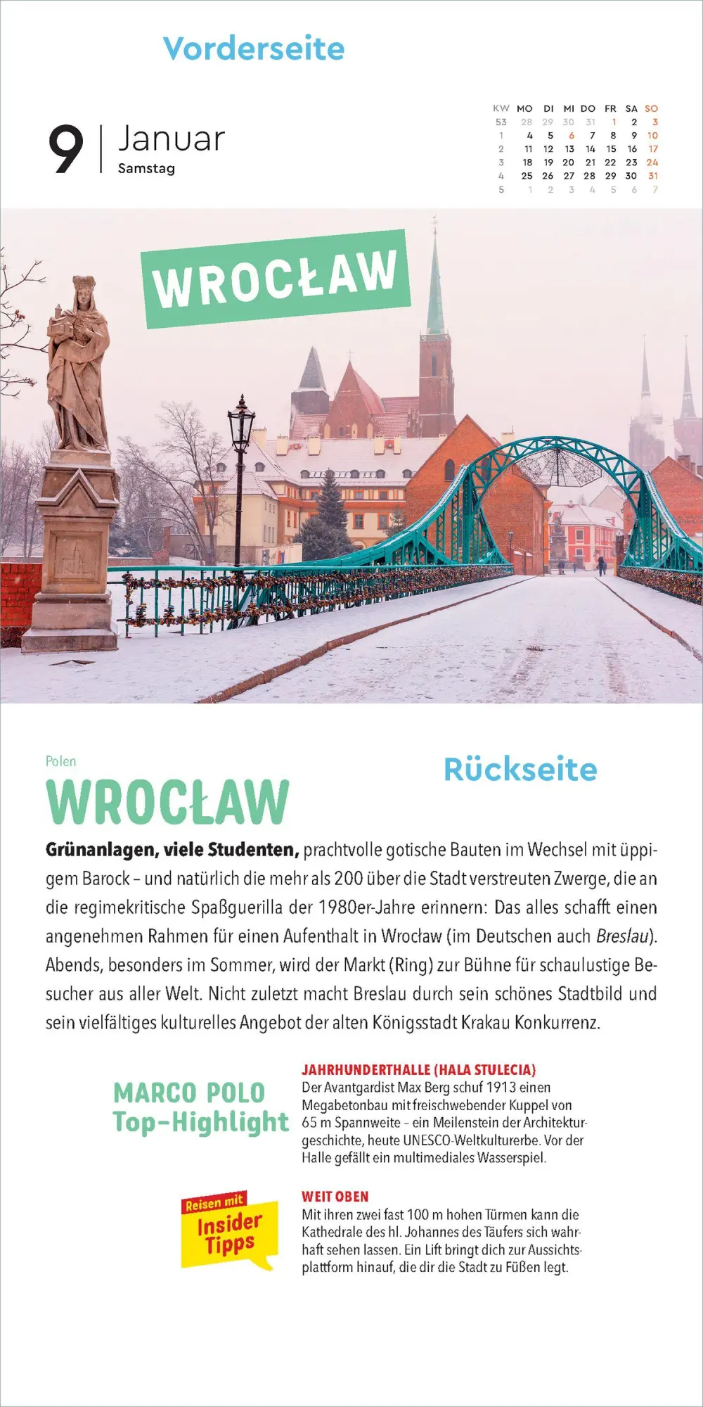 Bild: 9783965915633 | Abreißkalender MARCO POLO: Mit 365 Insidertipps durch Europa 2027