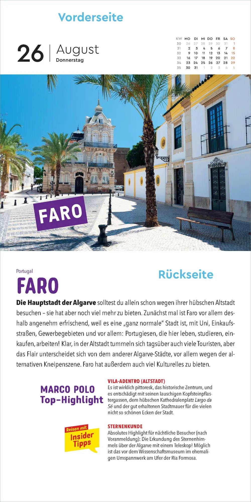 Bild: 9783965915633 | Abreißkalender MARCO POLO: Mit 365 Insidertipps durch Europa 2027