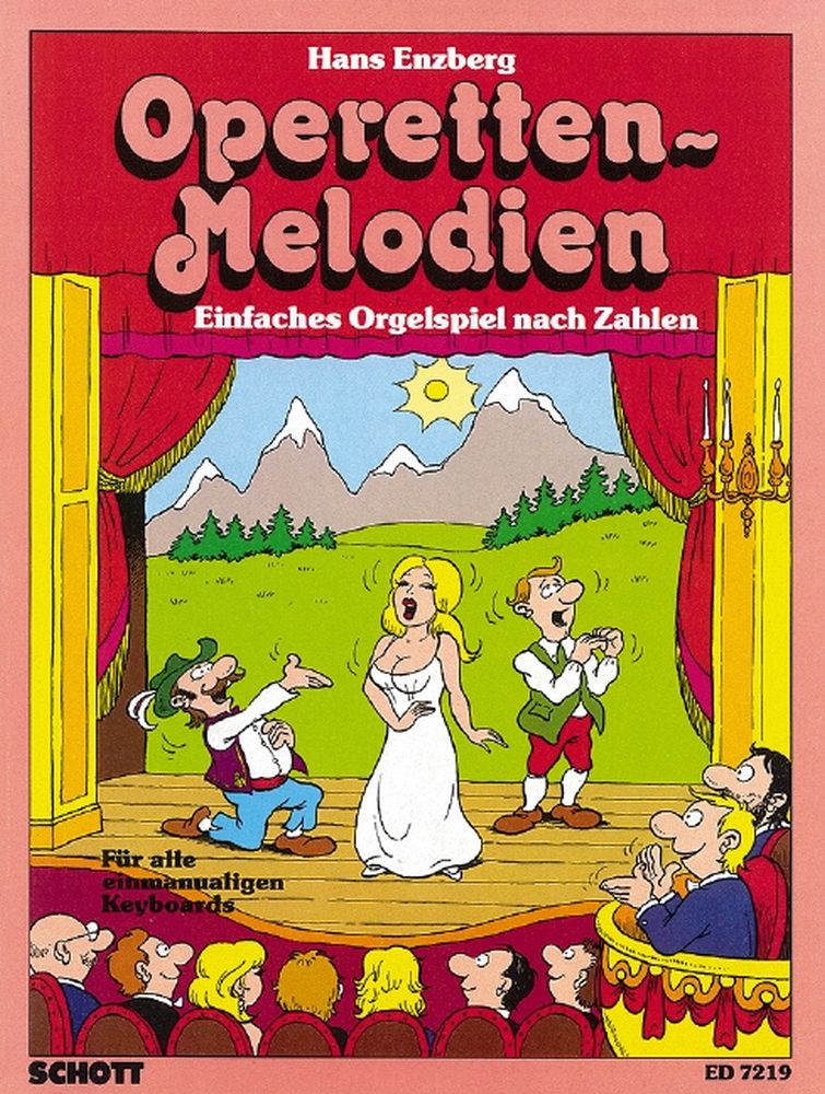 Cover: 9790001075633 | Operetten-Melodien | Einfaches Orgelspiel nach Zahlen | Hans Enzberg